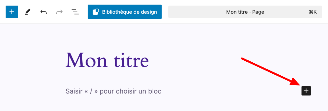 Ajouter un bloc WordPress dans une page