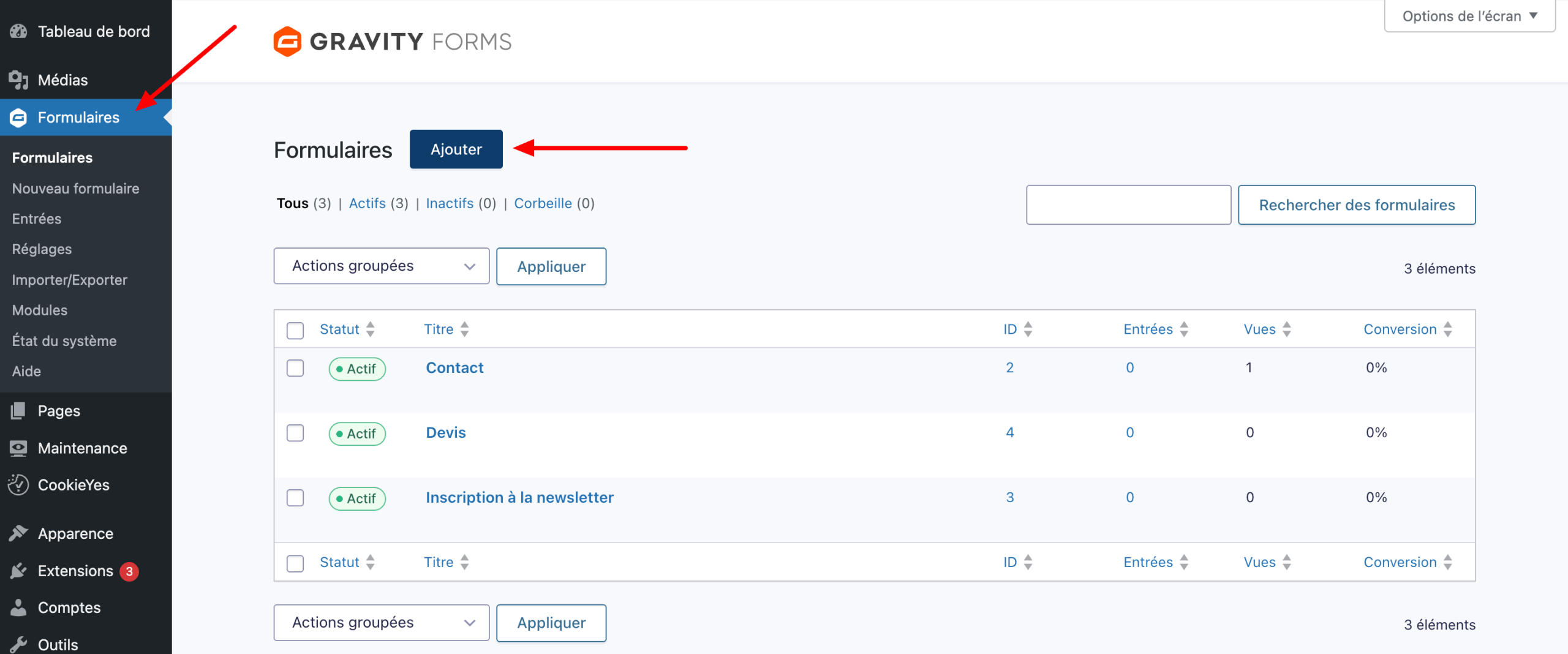 Ajouter un formulaire sur WordPress avec Gravity Forms