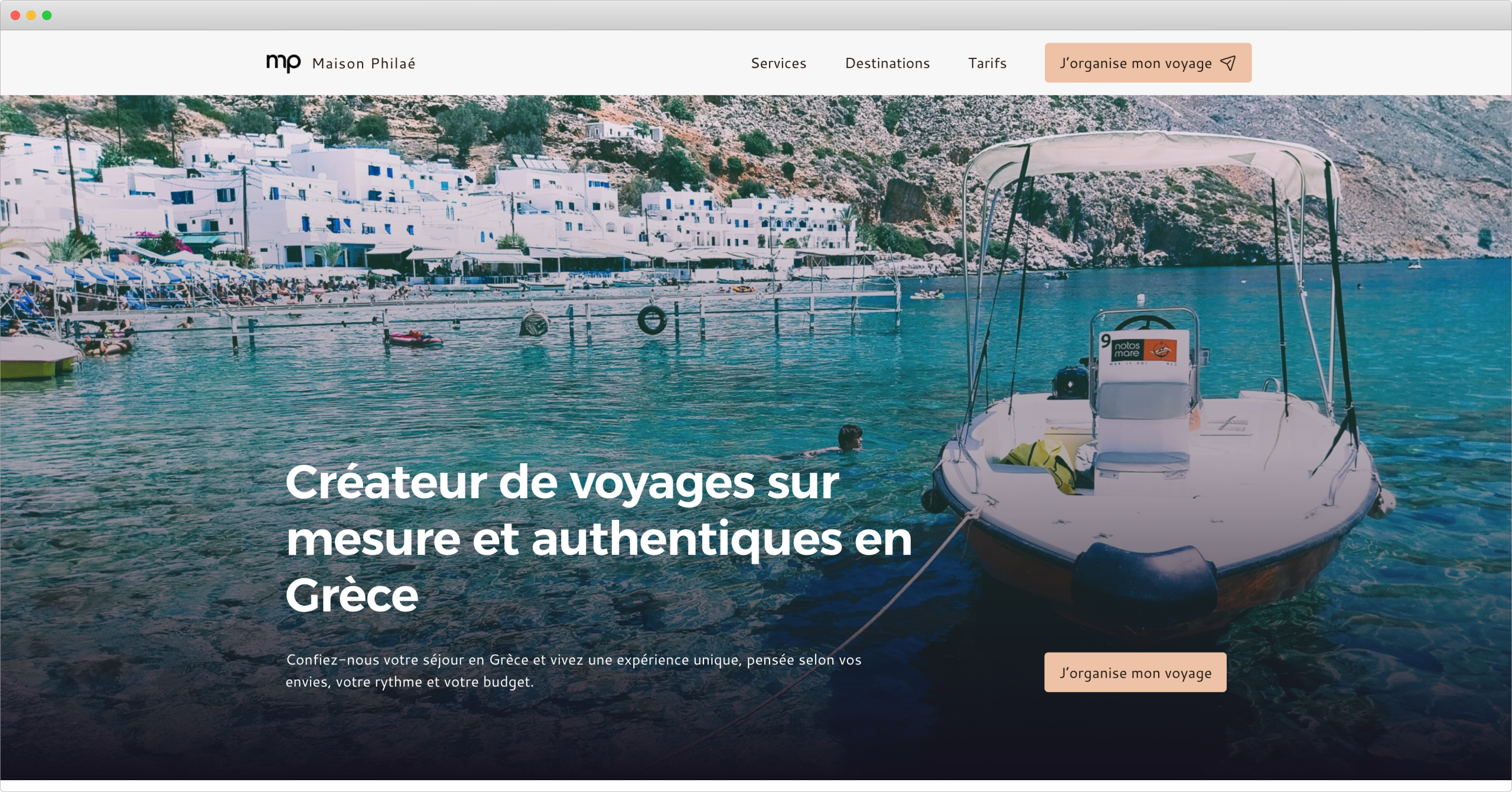 Le site de Maison Philaé, refondu par WPMarmite Start